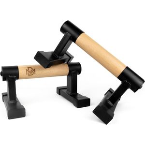 Premium houten push-upgrepen incl. gymtas, duurzame en antislip calisthenics parallettes/yoga, push-upbar voor binnen en buiten