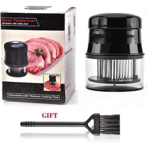 Vleeshamer - Zwart - 56 Naalden - Roestvrij Staal - Tenderizer voor Vlees