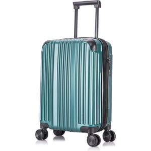 Reiskoffer, harde koffer, handbagagekoffer, tassen, bagage, cabinebagage, trolley, rolkoffer, 4 wielen, (M-L-XL-set) voor werk, reizen, zakenreizen in de open lucht, donkergroen