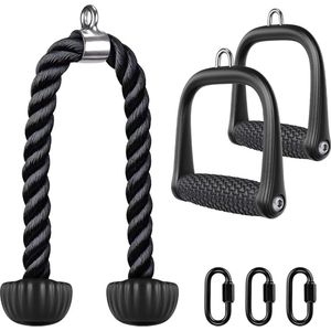 Triceps neertrekhulpstuk, kabelmachine-accessoires voor thuisgymnastiek, kabelmachinehulpstukken, kabeltreksysteem Gym, LAT pull-down hulpstuk Gewicht Fitness