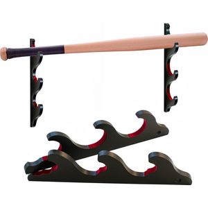 Baseball Bat Display Rack Softball Bat Holder voor Horizontaal Display Houten Bat Rack voor Memorabilia en Collectible