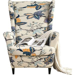 Wingback Chair Cover, Sofa Cover, Armchair Cover, Stretch Elastic Sofa Cover, 2 Pieces, Sofa Throw, Soft Elastane
