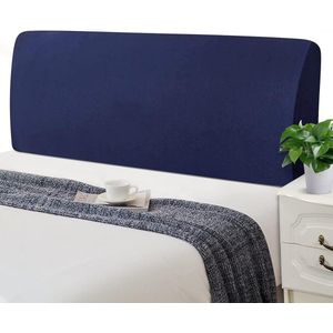 Bed Headboard Covers Stretch Bed Headboard Cover Stretchy Washable Thick Spandex All-Inclusive Dustproof Bed Headboard Cover for Double Bed Single Bed Head (150-170 cm, Dark Blue)