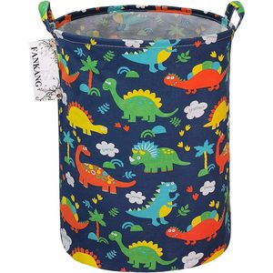 Laundry Basket, Storage Box, Waterproof PE Coating, Large Storage Basket for Children, Boys, Girls, Toy Room (Forest Dinosaur)