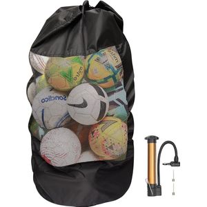 Grote voetbalbaltas, balnet voor 12-15 ballen, 110 cm, premium 420D Oxford, voetbaltas voor transport en opslag
