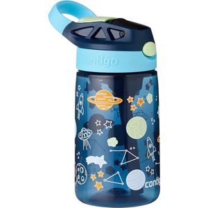 Kinderdrinkfles Easy Clean Autospout met rietje, BPA-vrij, robuuste waterfles, 100% lekvrij, eenvoudige reiniging, ideaal voor kinderdagverblijf, school en sport, 420 ml