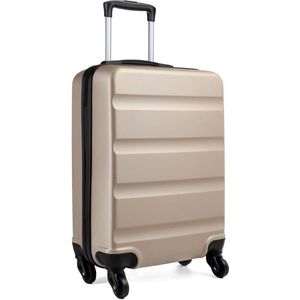 Handbagage reiskoffer met wielen en TSA-slot, goud, handbagage