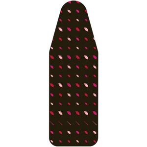 Bügelhoes Universele hoes Lips, Uniek ontwerp, 131cm x 55cm, 100% katoen, Handig kliksysteem, Geschikt voor alle strijkplanken van andere merken, Wasbaar in de wasmachine.