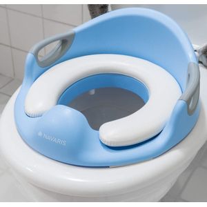 universele toiletbril voor kinderen - Kindertoiletbril - WC verkleiner - Draagbare toiletbril met handvatten - Antislip - Lichtblauw