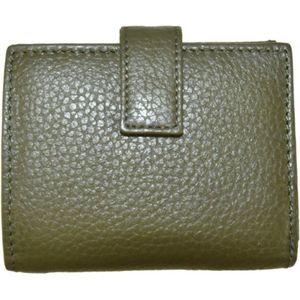 Leren dames portemonnee - billfold - Made in Italy - compact - voor kleine handtas