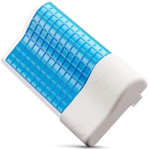 Gepatenteerd contourkussen met koelgel – hypoallergeen traagschuim kussen – perfect voor zijslapers, rug/buikslapers – Doctor Design/CertiPUR gecertificeerd
