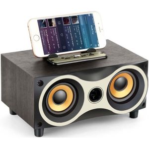 X6 draagbare houten draadloze speaker subwoofer stero Bluetooth Speakers Radio FM Desktop