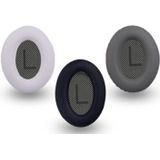 Voor BOSE QC35 Imitatie Lederen Soft Headphone Earmuff Jas met LR Cotton  One Pair(Zwart)