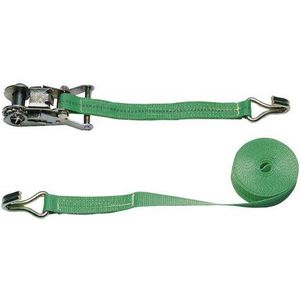 Eurofarm 3712 tweedelige sjorriem, 6 m x 25 mm, groen