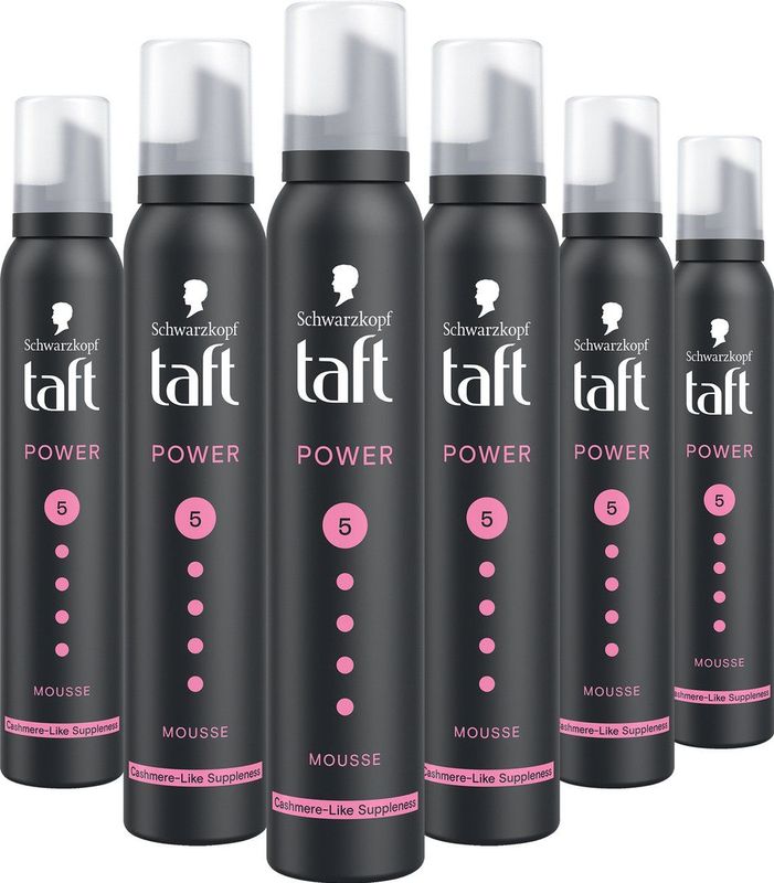 Taft - Power Cashmere Mousse - Haarstyling - Haarmousse - Voordeelverpakking - 6 x 200 ml