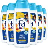 Fa Kids Pirate Fantasy douchegel & shampoo - 6 x 250 ml - voordeelverpakking