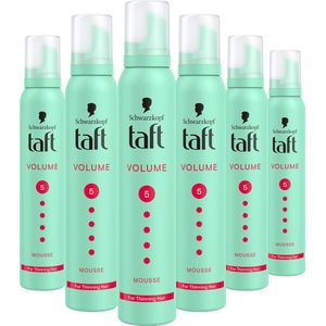 Taft - Volume Mega Strong - Styling Mousse - Haarmousse - Haarstyling - 6x 200ml - Voordeelverpakking