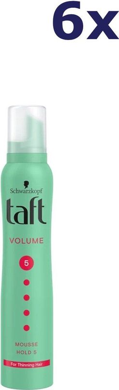 Taft - Volume Mega Strong - Styling Mousse - Haarmousse - Haarstyling - 6x 200ml - Voordeelverpakking