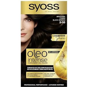 Syoss Oleo Intense Pernamente Haarkleuring met Olie Tint 2-10 Black brown 1 st