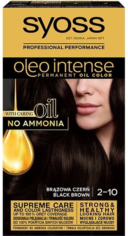 Syoss - Oleo Intense - Haarkleuring - 2-10 Black Brown - 1 St
