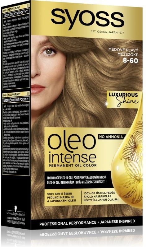 Syoss - Oleo Intensieve Haarverf - Haarkleurmiddel - Honingblond - Permanente Kleuring