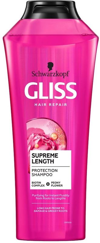 Schwarzkopf - Gliss Supreme Length - Shampoo - 400 ml