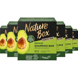 Nature Box - Avocado Shampoo Bar - Shampoo Bar - Haarverzorging - Voordeelverpakking - 6 x 85 gr.