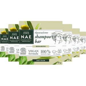 N.A.E. Riparazione Shampoo Bar Repair - Shampoo Bar - Tegen Droog Haar - Haarverzorging - 6 x 85 gr