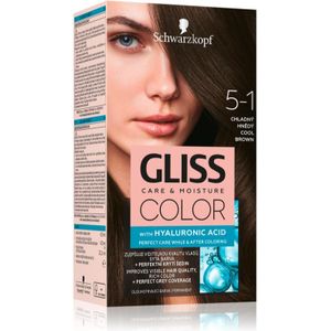 Schwarzkopf Gliss Color Pernamente Haarkleuring Tint 5-1 Cool Brown