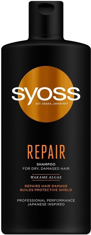 Syoss - Intense Repair - Shampoo - 440 ml - Voor Droog en Beschadigd Haar