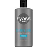 Syoss - Men Intense Clean - Shampoo - 440 ml - Voor Normaal tot Vet Haar