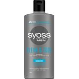 Syoss Men Clean & Cool Shampoo voor Normaal tot Vet Haar 440 ml