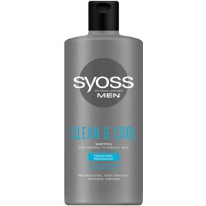 Syoss - Men Intense Clean - Shampoo - 440 ml - Voor Normaal tot Vet Haar