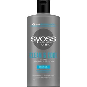 Syoss Men Clean & Cool Shampoo voor Normaal tot Vet Haar 440 ml