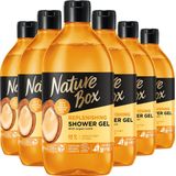 6x Nature Box Replenishing Argan Douchegel 385 ml