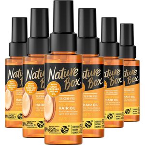 Nature Box - Argan Haarolie - Haarverzorging - Haarolie - Voordeelverpakking - 6 x 70 ml