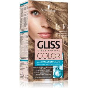 Schwarzkopf Gliss Color Pernamente Haarkleuring Tint 8-16 Natural Ash Blonde