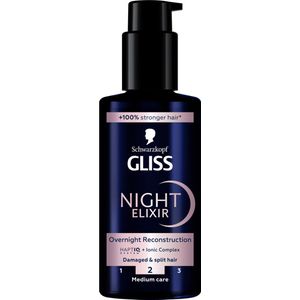 Schwarzkopf - Gliss Night Elixir - Haarbalsem - 100 ml - Voor Gespleten Haarpunten
