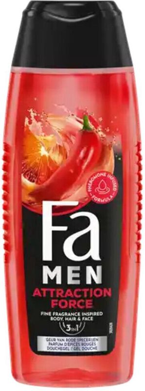 Fa - Men Attraction Force - Douchegel - Bergamot - Limoen - 2-in-1