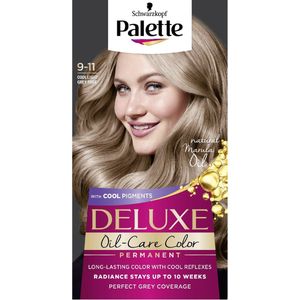 Schwarzkopf Palette Deluxe Pernamente Haarkleuring Tint 9-11 Cool Light Grey Rose 1 st
