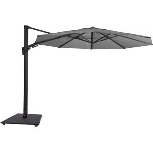 Zweefparasol VirgoFlex Grijs Ø350 cm - incl. Zware Parasolvoet