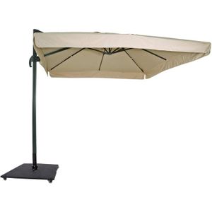 Zweefparasol Virgo Ecru 300 x 300 cm - incl. Zware Parasolvoet