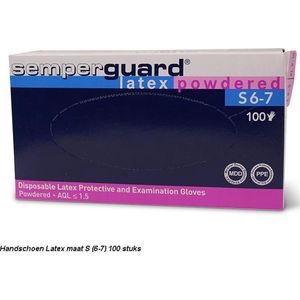 Semperguard  Handschoenen Latex gepoederd 100 stuks