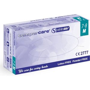 Sempercare - Nitrile Wegwerphandschoenen - Blauw - Pak 200 Stuks