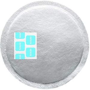MAM Borstkompressen met bevestigingsstrip (pak van 30), ultra discrete moederschapspads voor borstvoeding, tepelpads voor borstvoeding MAM borstkompressen