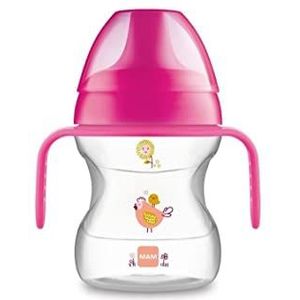 MAM - Leerbeker - drinkbeker 6 maanden 190 ml (willekeurige kleur) - babybeker met ergonomische handgrepen