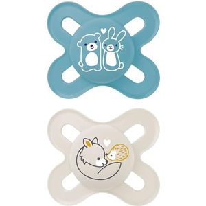 MAM Start Pure S301 Fopspeen van natuurlijk latex, 0-2 maanden, blauw