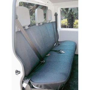 Walser Autostoelhoes Transporter Fit van stof antraciet geschikt voor VW T4, 3er Bank Dieplader