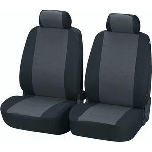 Walser Auto stoelbeschermer Pineto stoelbeschermer voor voorstoel - universeel Autostoelhoes zwart-grijs - stoelbekleding Polyester