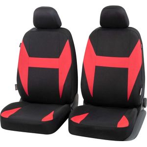Carcomfort - Autositzbezug Caledon, PKW-Schonbezüge für 2 Vordersitze schwarz/rot
